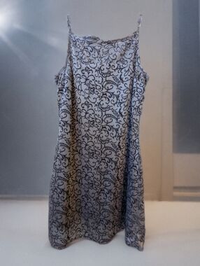 CEDUXION Vintage 90s Velvet Flocked Floral Mini Dress